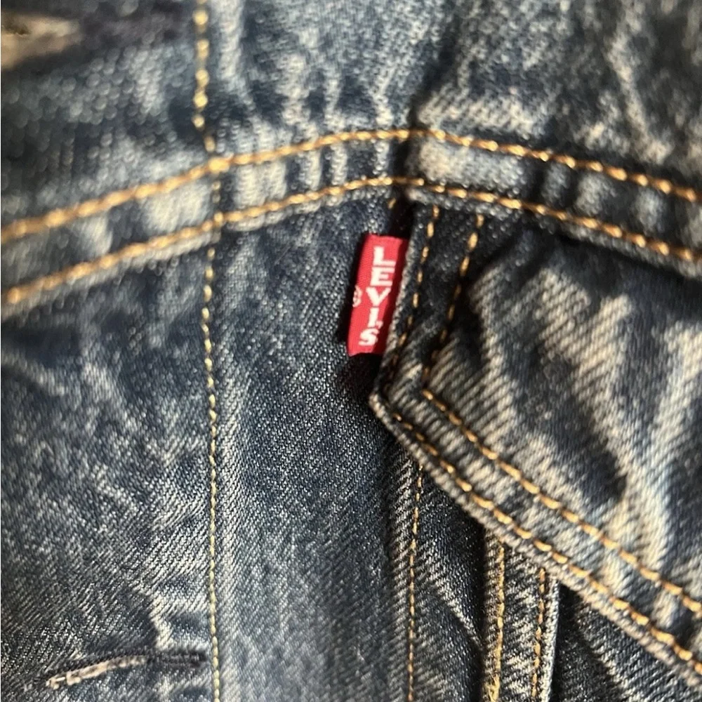 Levi’s Premium 72334-0573 Big E Trucker Jacket L Oversized Fade EUC 25x28 - Picture 4 of 10